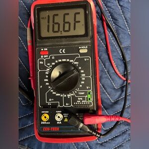 Cen-Tech Digital Multimeter in Red and Black P37772. #Z-26